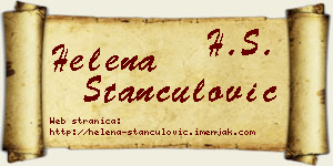 Helena Stančulović vizit kartica